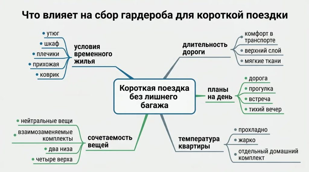Что влияет на сбор гардероба для короткой поездки