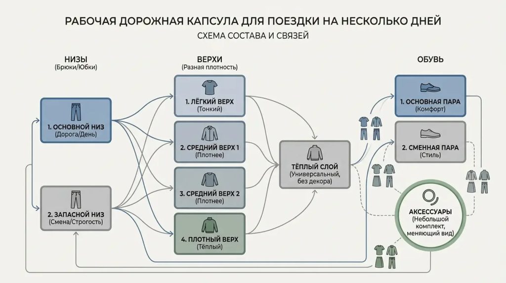 Рабочая дорожнаякапсула для поездки на несколько дней