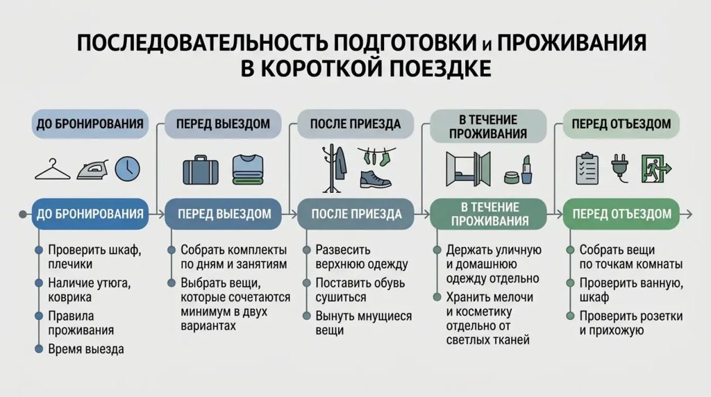 последовательность подготовки и проживания